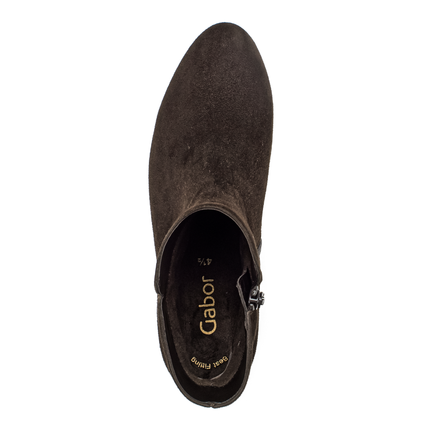 Gabor 75.680.18 Abbey Chocolate Brown Suede Ankle Boot