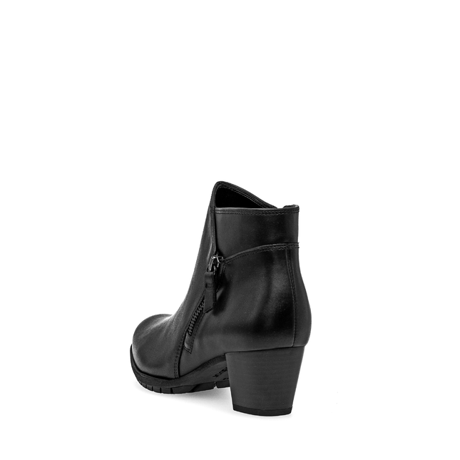 Gabor 76.603.57 Olivetti Black Leather Ankle Boot