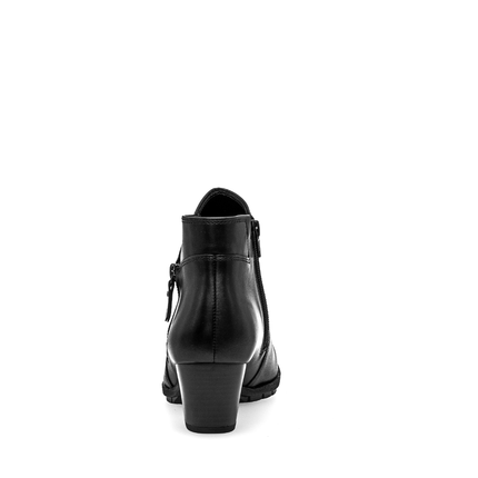 Gabor 76.603.57 Olivetti Black Leather Ankle Boot