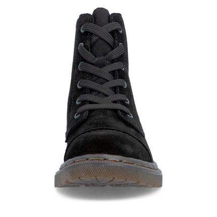 Rieker 78202-01 Black Suede Ladies Casual Zip Up Boots