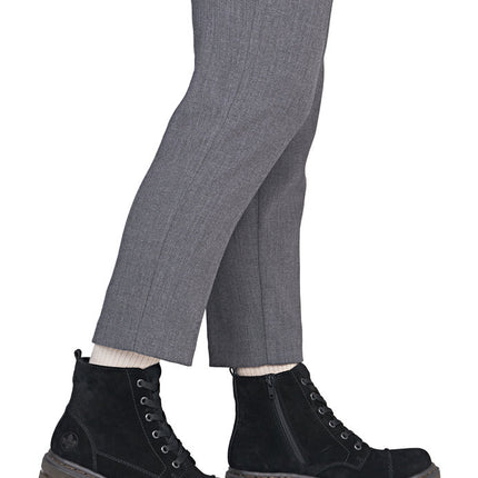 Rieker 78202-01 Black Suede Ladies Casual Zip Up Boots