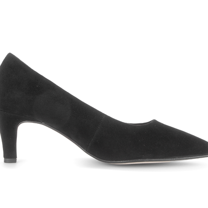 Gabor Women’s Daze 81.390.17 Black Leather Court Shoe – Sleek Fit Pump with Comfort Insole