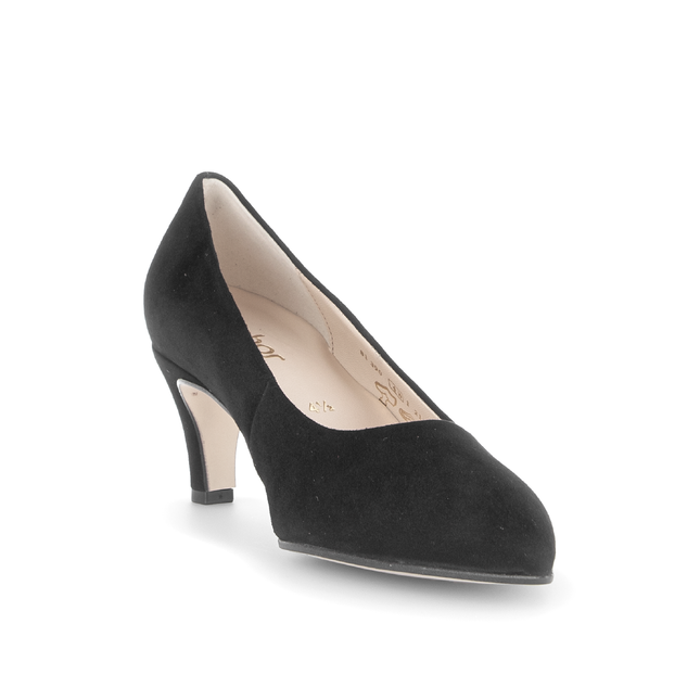 Gabor Women’s Daze 81.390.17 Black Leather Court Shoe – Sleek Fit Pump with Comfort Insole