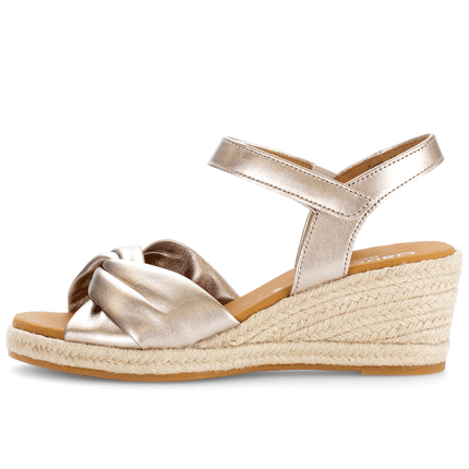 Gabor 82.712.82 Moon Gold Ladies Dress Wedge Sandals