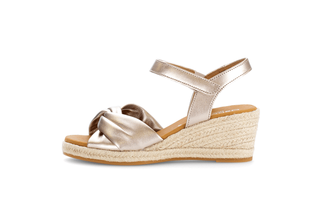 Gabor 82.712.82 Moon Gold Ladies Dress Wedge Sandals