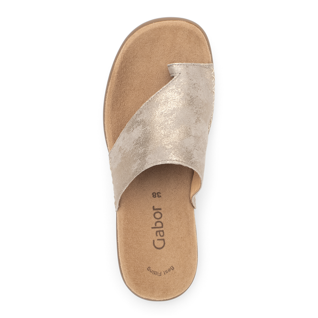 Gabor 83.700.62 Lanzarote Metallic Ladies Slides Sandals