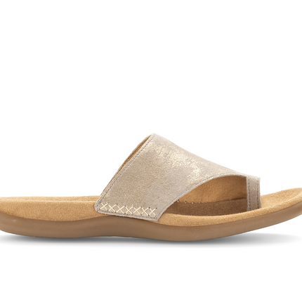Gabor 83.700.62 Lanzarote Metallic Ladies Slides Sandals