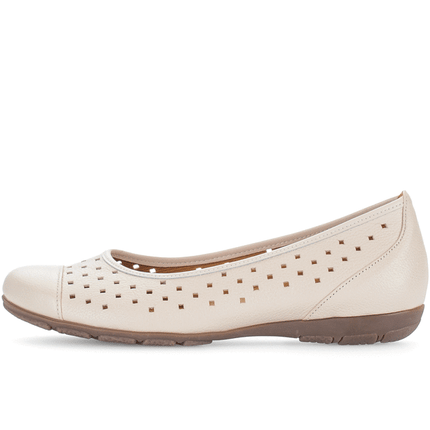 Gabor 84.169.22 Cervo crème Ruffle White Pump