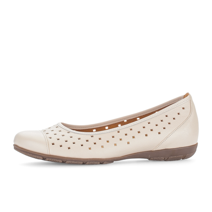 Gabor 84.169.22 Cervo crème Ruffle White Pump