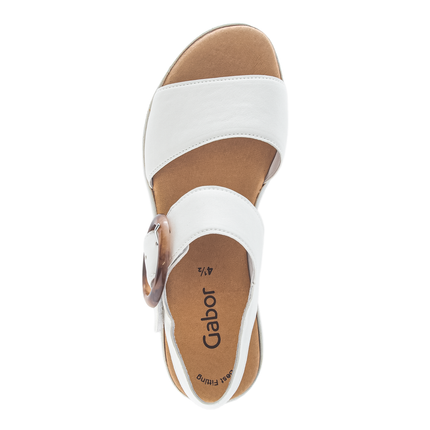 Gabor 84.550.20 Nappa Nava latte (So.kalk) Andre White Dressy Ladies Sandals