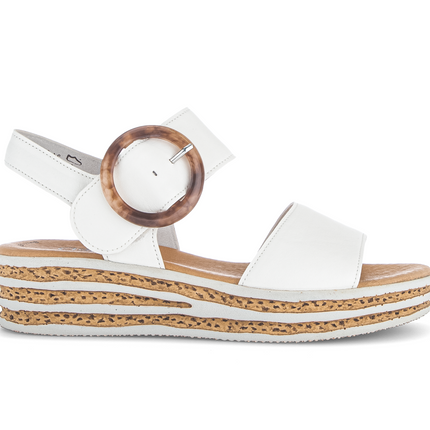 Gabor 84.550.20 Nappa Nava latte (So.kalk) Andre White Dressy Ladies Sandals