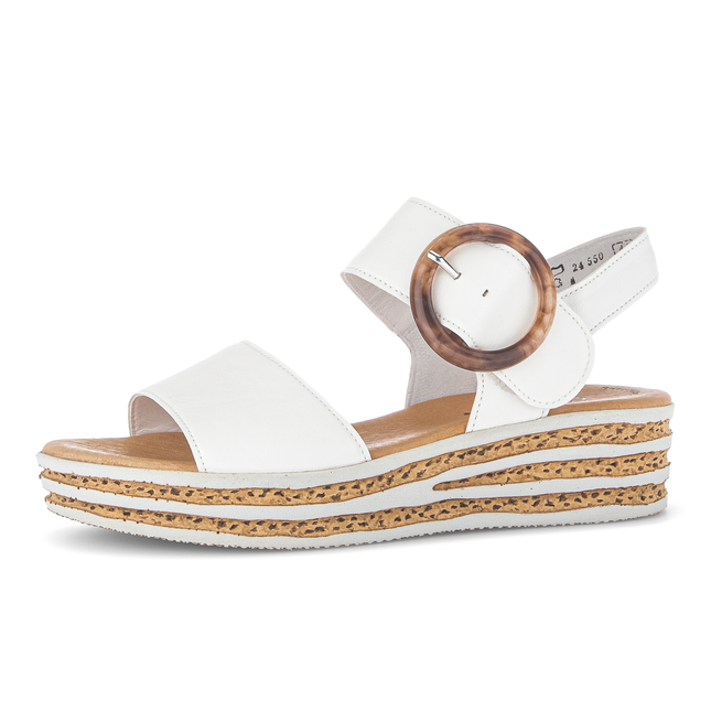 Gabor 84.550.20 Nappa Nava latte (So.kalk) Andre White Dressy Ladies Sandals
