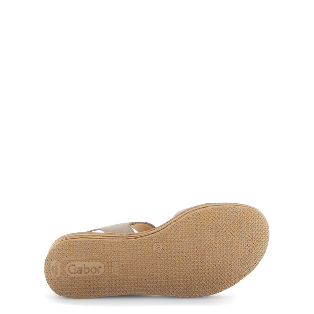 Gabor 84.550.62 Satin Met./Samtch. puder/rabbit Andre Beige Dressy Ladies Sandals