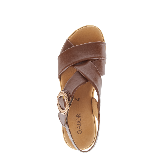 Gabor 84.556.24 Lammnappa cognac Auckland Tan Ladies Sandals