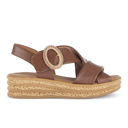 Gabor 84.556.24 Lammnappa cognac Auckland Tan Ladies Sandals