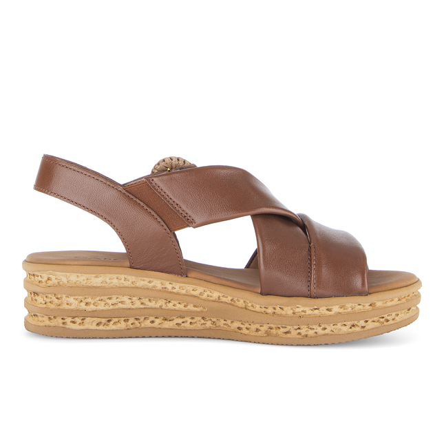 Gabor 84.556.24 Lammnappa cognac Auckland Tan Ladies Sandals