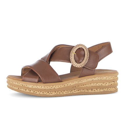Gabor 84.556.24 Lammnappa cognac Auckland Tan Ladies Sandals
