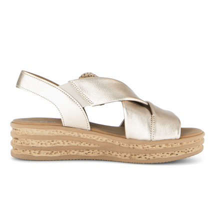 Gabor 84.556.62 Satin Met. Champagner Auckland Gold Metallic Dressy Sandals