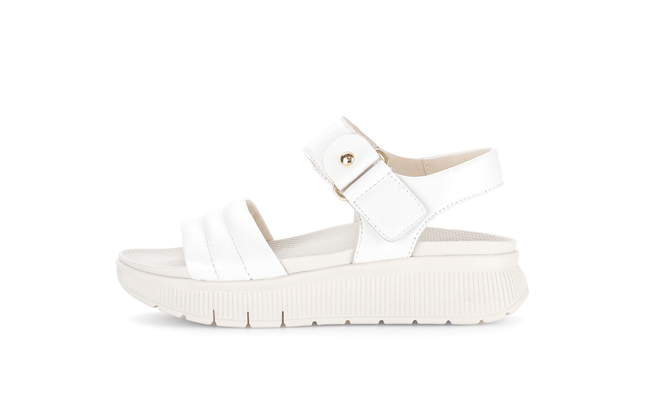 Gabor 84.610.20 Nappa Nava latte Bathurst White Dressy Sandals