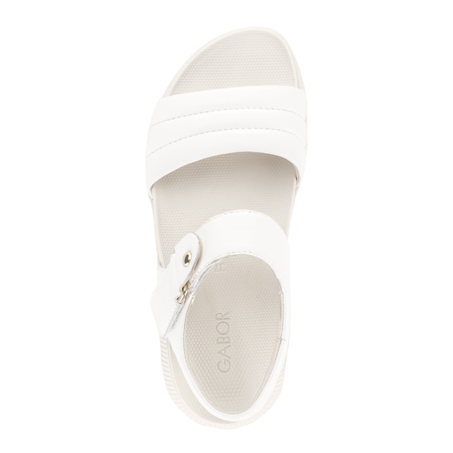 Gabor 84.610.20 Nappa Nava latte Bathurst White Dressy Sandals