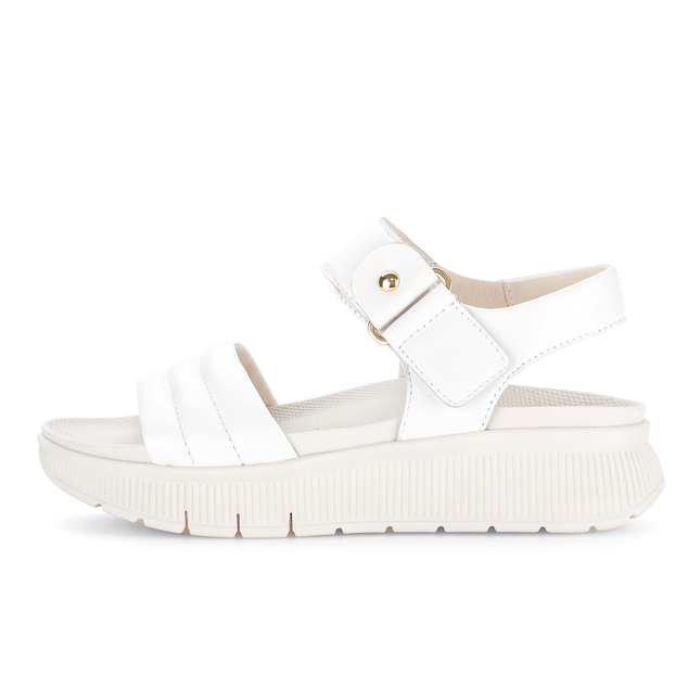 Gabor 84.610.20 Nappa Nava latte Bathurst White Dressy Sandals