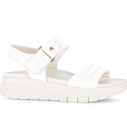 Gabor 84.610.20 Nappa Nava latte Bathurst White Dressy Sandals