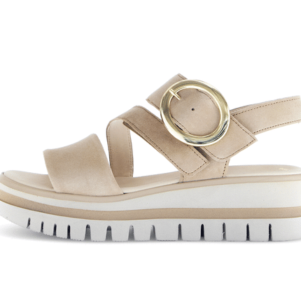 Gabor 84.627.14 Sand (gold) Amarillo Gold Ladies Wedge Sandals