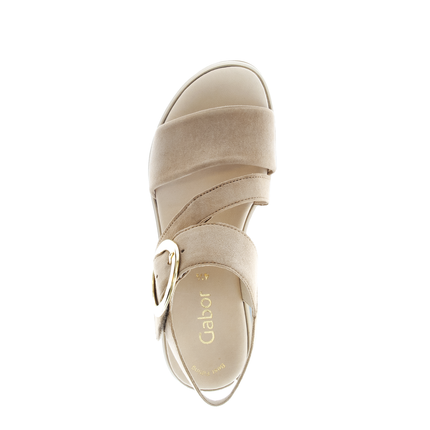 Gabor 84.627.14 Sand (gold) Amarillo Gold Ladies Wedge Sandals