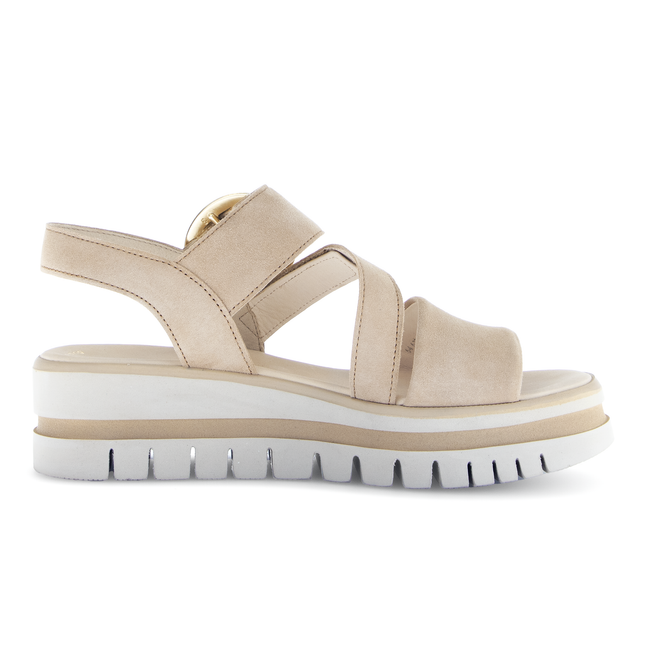 Gabor 84.627.14 Sand (gold) Amarillo Gold Ladies Wedge Sandals