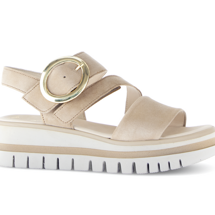 Gabor 84.627.14 Sand (gold) Amarillo Gold Ladies Wedge Sandals