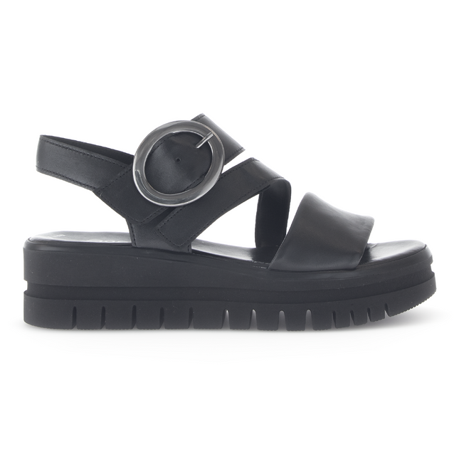 Gabor 84.627.27 Lammnappa schwarz (altsi) Amarillo Black Dressy Ladies Sandals