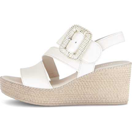 Gabor 84.771.20 Nappa Nava latte Embrace White Dressy Sandals