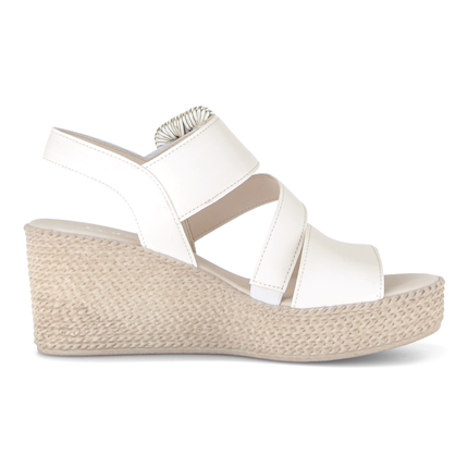 Gabor 84.771.20 Nappa Nava latte Embrace White Dressy Sandals