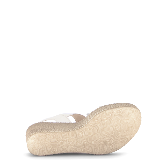 Gabor 84.771.20 Nappa Nava latte Embrace White Dressy Sandals