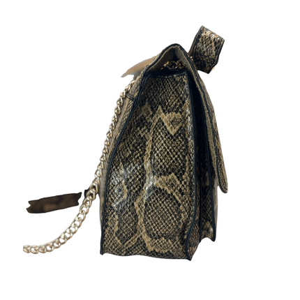 Concept Snake Print Crossbody Beige