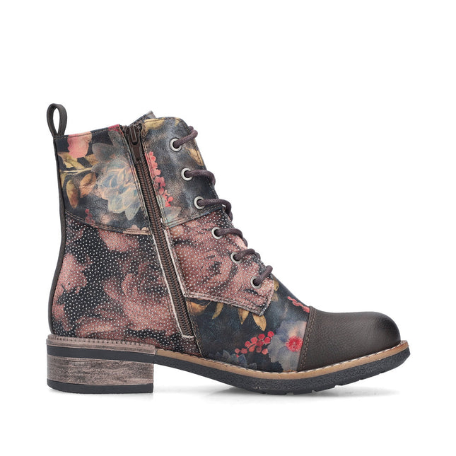Rieker 94611-91 Multi Flower Ankle Boot