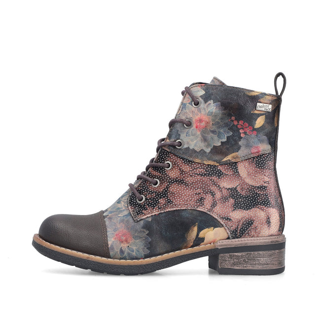 Rieker 94611-91 Multi Flower Ankle Boot