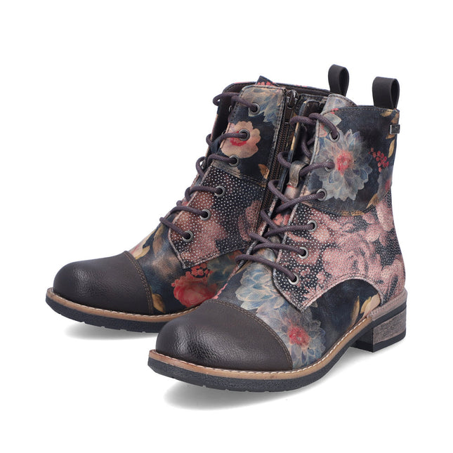Rieker 94611-91 Multi Flower Ankle Boot