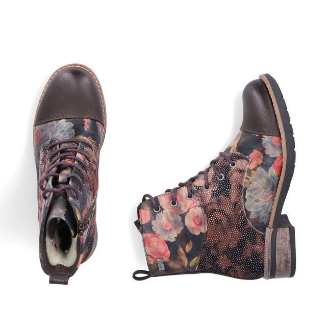 Rieker 94611-91 Multi Flower Ankle Boot