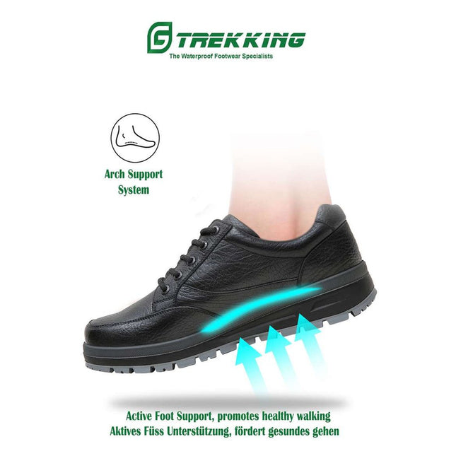 G Comfort A-913S Black Wide Fit Trekking Shoes