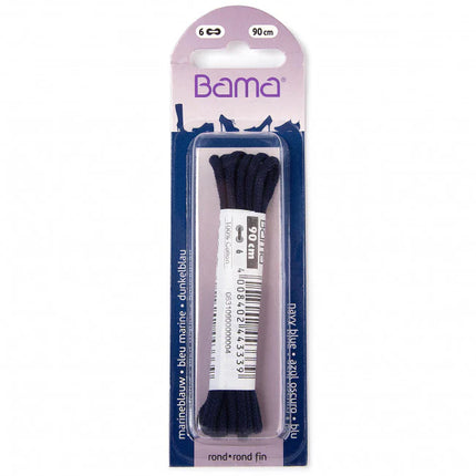 Bama 90cm Fine Round Navy Laces CE90