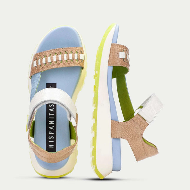 Hispanitas Bolero - V26 Desert Ladies Fashion Sandals CHV264521 White / Brown / Blue