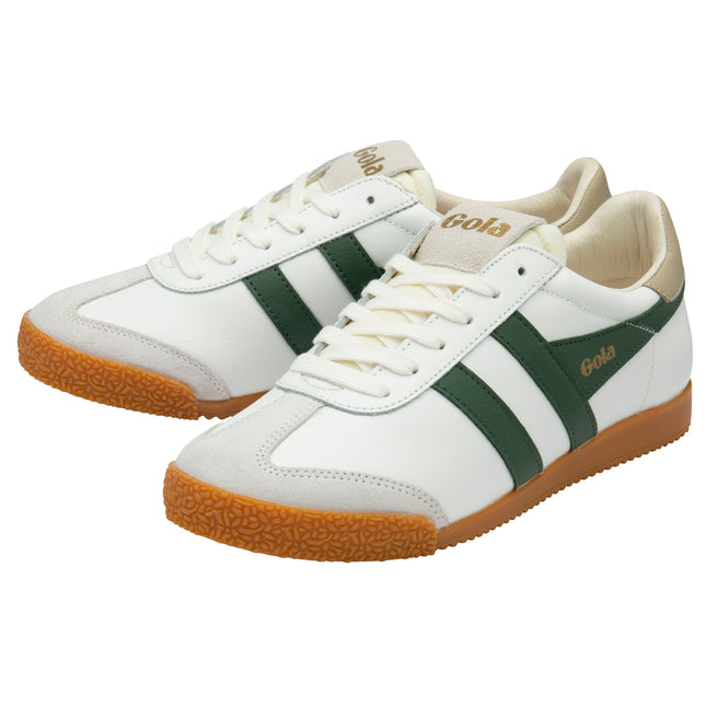 Gola Elan Leather White/Evergreen/Bone