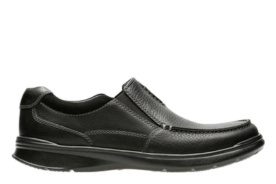 Clarks Cotrell Free Black Oily Leather - Wide Fit