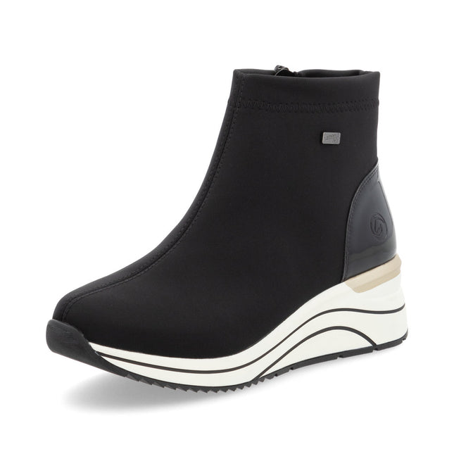 Remonte D0T73-03 Black High-Top Womens Boot