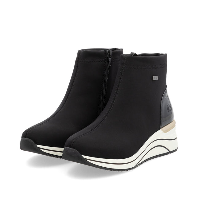 Remonte D0T73-03 Black High-Top Womens Boot