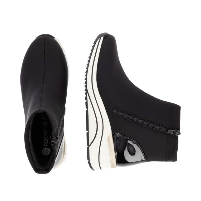 Remonte D0T73-03 Black High-Top Womens Boot