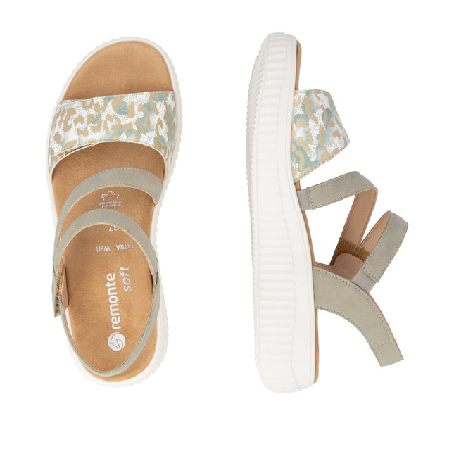 Remonte D3L51-52 Green Ladies Everyday Sandals