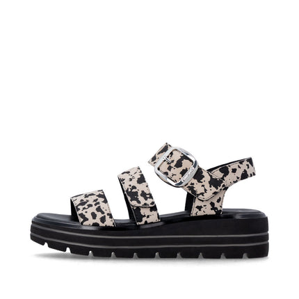 Remonte D3N50-60 Black Ladies Wedge Sandals