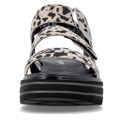 Remonte D3N50-60 Black Ladies Wedge Sandals